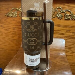 Authentic Stanley brown and Gold Tumbler